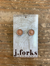 15811 Leather Stud Earrings