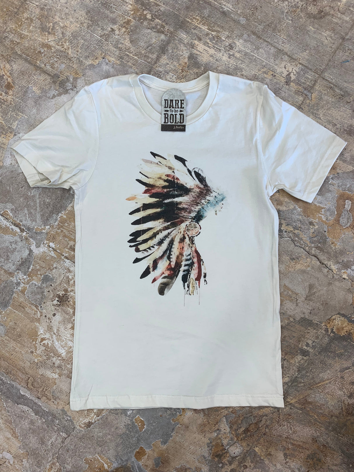 1381 Natural Color Headdress Tee from J.Forks Designs