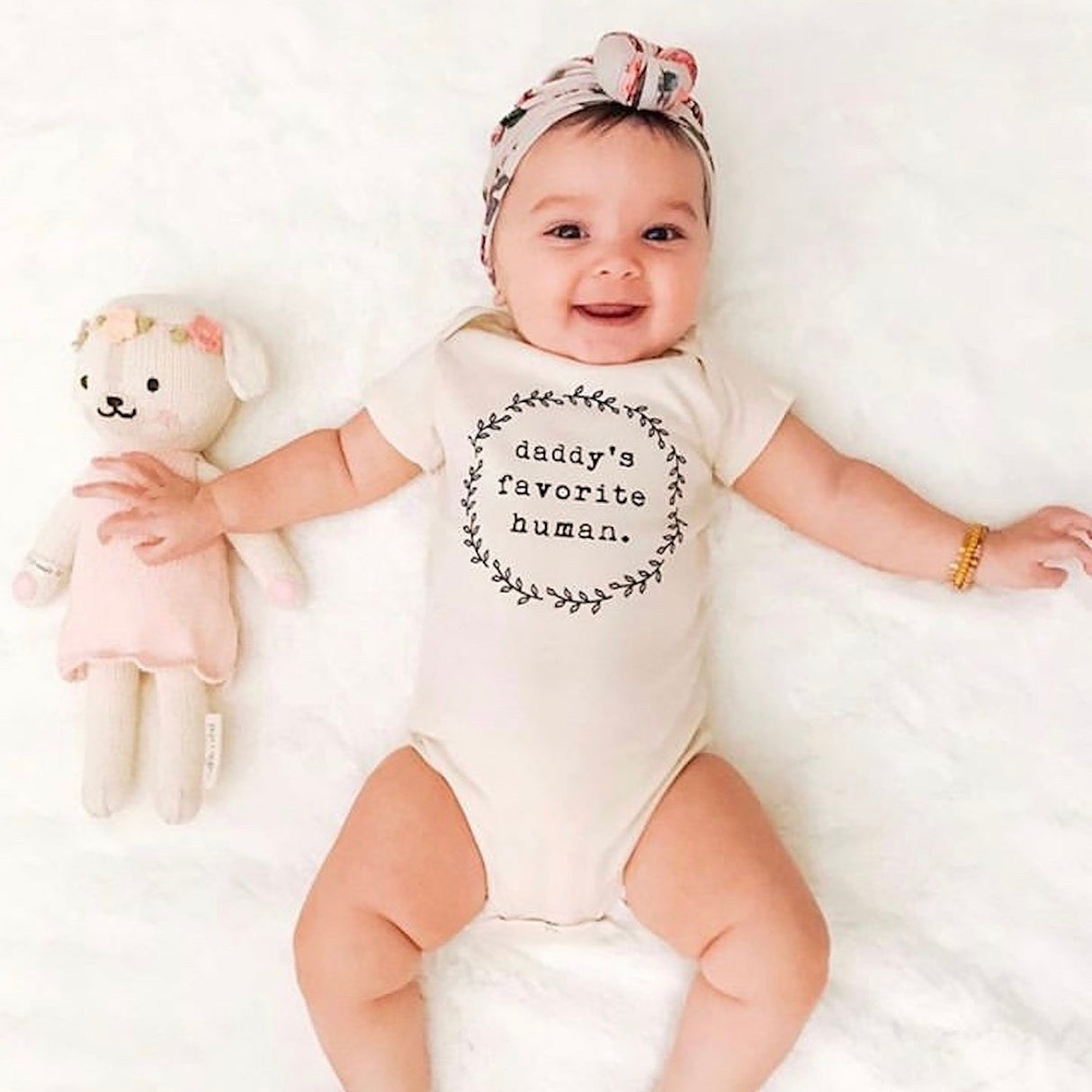 Daddy's Favorite Human - Organic Cotton Bodysuit From Tenth & Pine