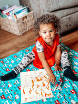 Ice Cream Truck Splash Mat - A Waterproof Catch-All for Highchair Spills and More! from BapronBaby
