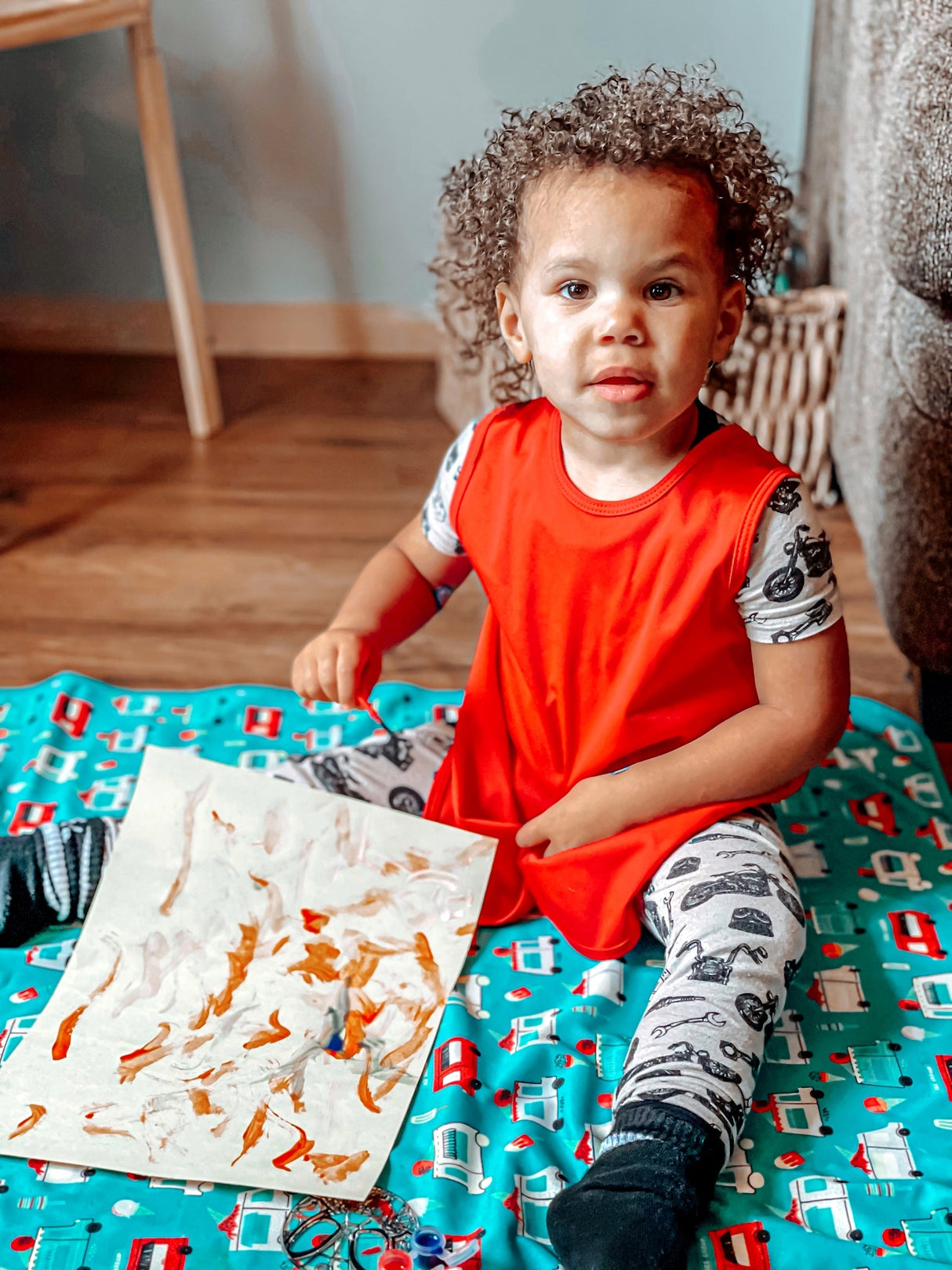 Ice Cream Truck Splash Mat - A Waterproof Catch-All for Highchair Spills and More! from BapronBaby