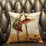 Tache Abstract Ballerina Art Golden Beige Woven Tapestry Throw Pillow Cover (18110) from Tache Home Fashion