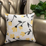DaDa Bedding Yellow Fleur Floral Botanical Spring Tapestry Throw Pillow Cover, 16" x 16" (18112) from DaDalogy Bedding Collection