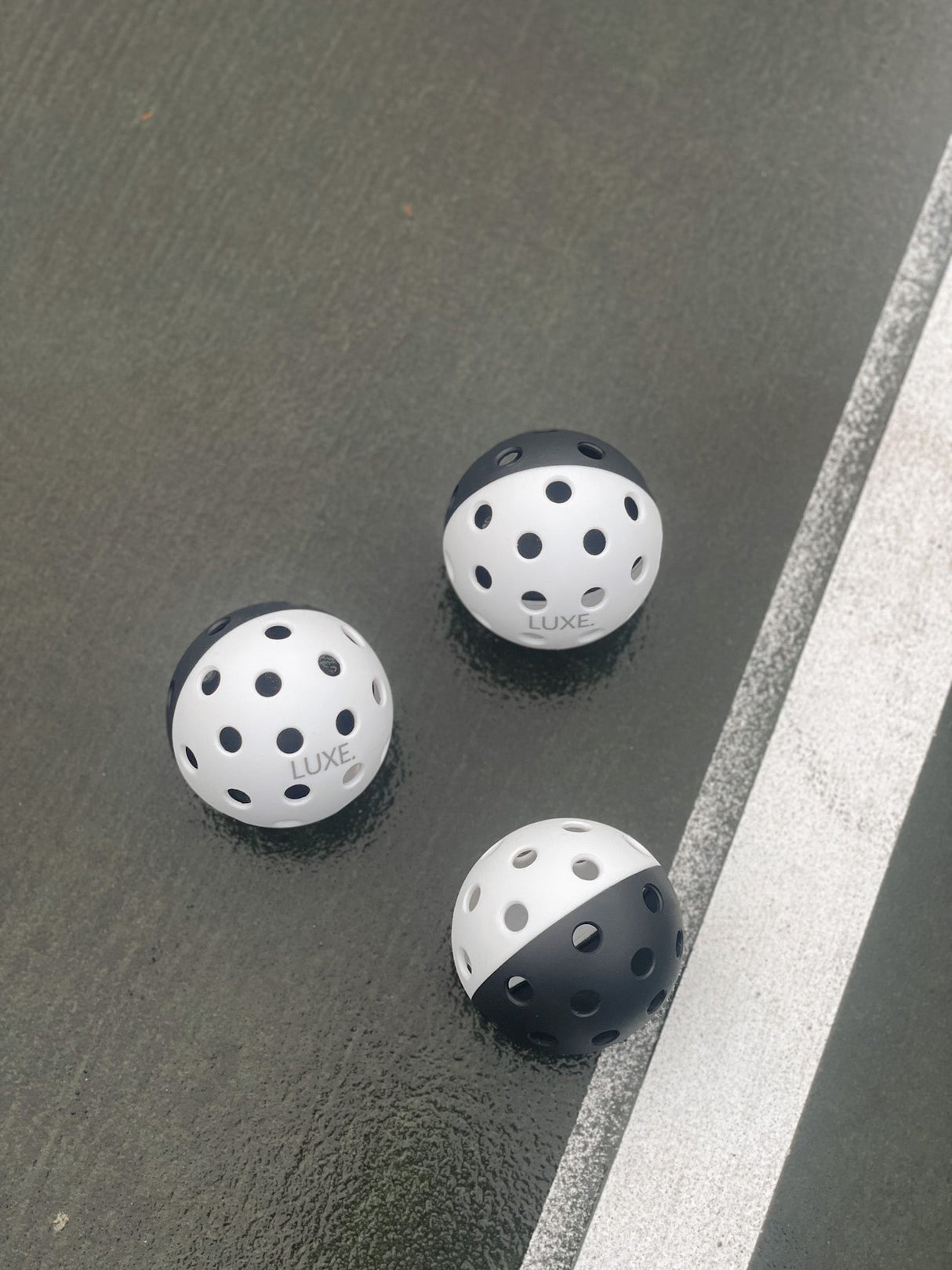 Black & White Pickleballs - Pack of 3 from LUXE Pickleball