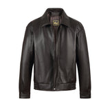 REED Men's American Style Bomber Genuine Leather Jacket - Imported from Reed Leather