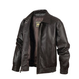 REED Men's American Style Bomber Genuine Leather Jacket - Imported from Reed Leather
