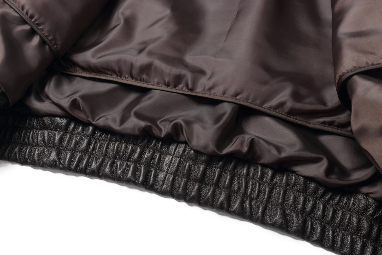 REED Men's American Style Bomber Genuine Leather Jacket - Imported from Reed Leather