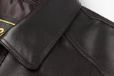 REED Men's American Style Bomber Genuine Leather Jacket - Imported from Reed Leather