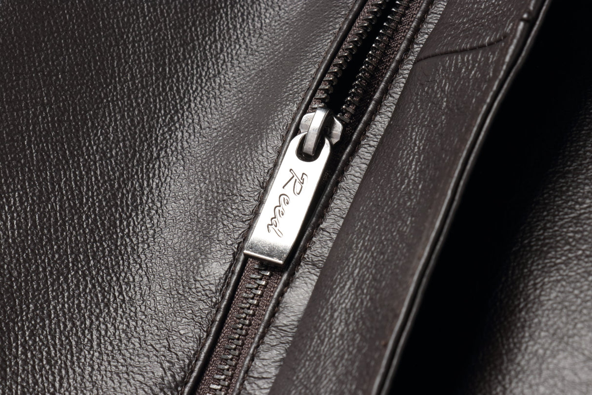 REED Men's American Style Bomber Genuine Leather Jacket - Imported from Reed Leather