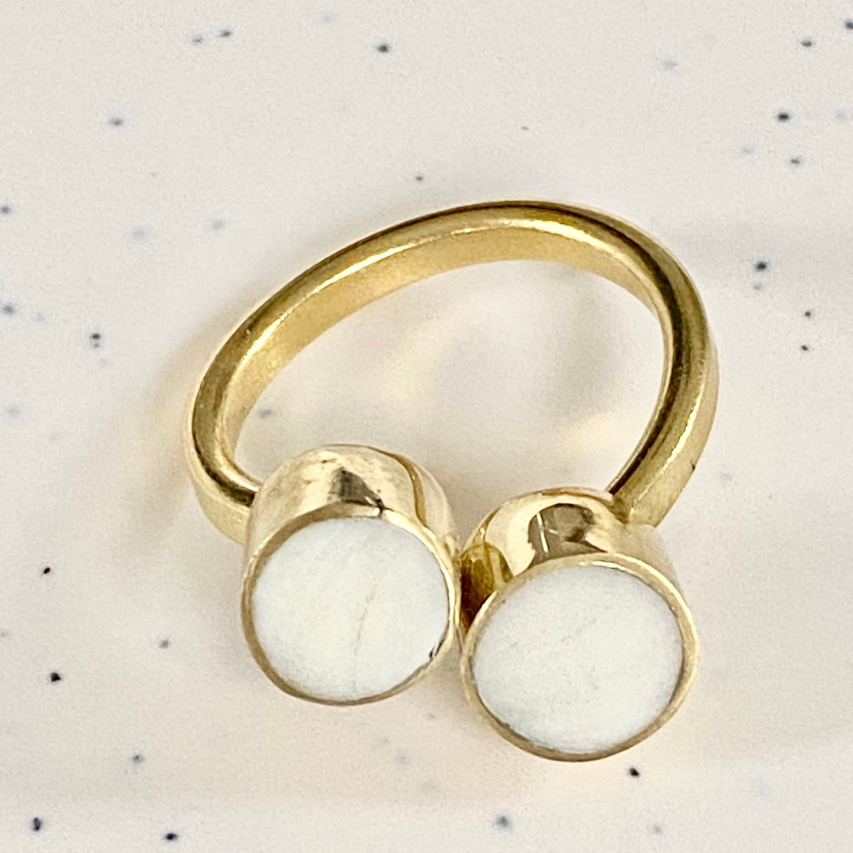 Double Dot Ring From Abroad Modern