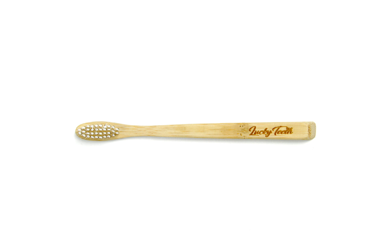 KIDS Bamboo Toothbrush Regular and Charcoal Mixed Pack (2 Pack) from Lucky Teeth