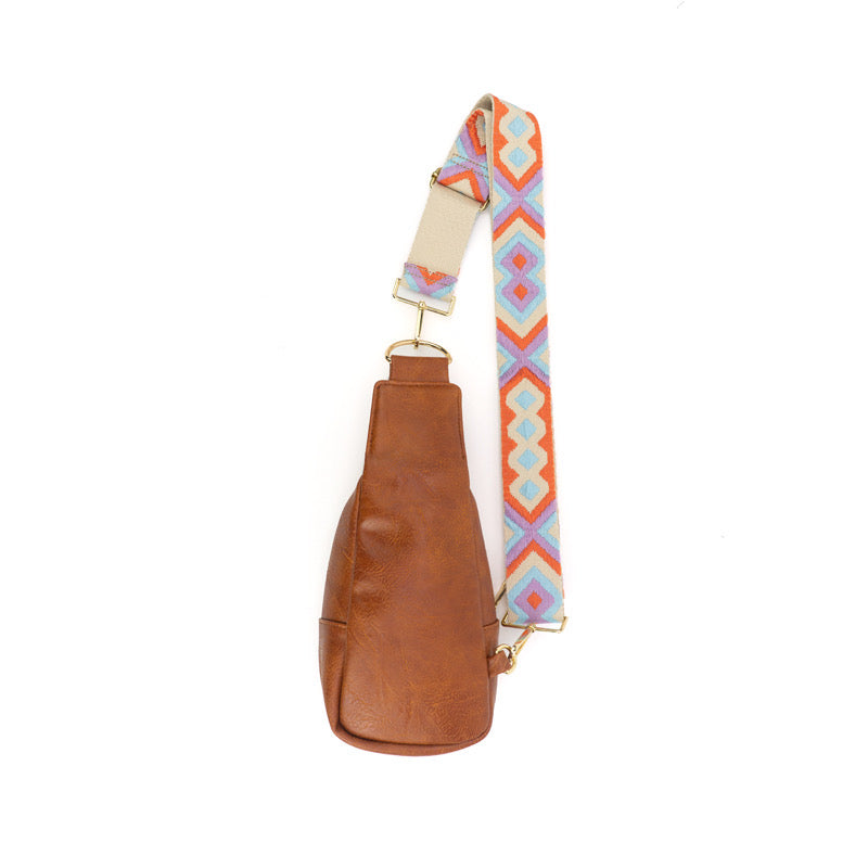 The Atlas | Zippered Sling Bag (Brown) - Pick Your Strap from Babs+Birdie