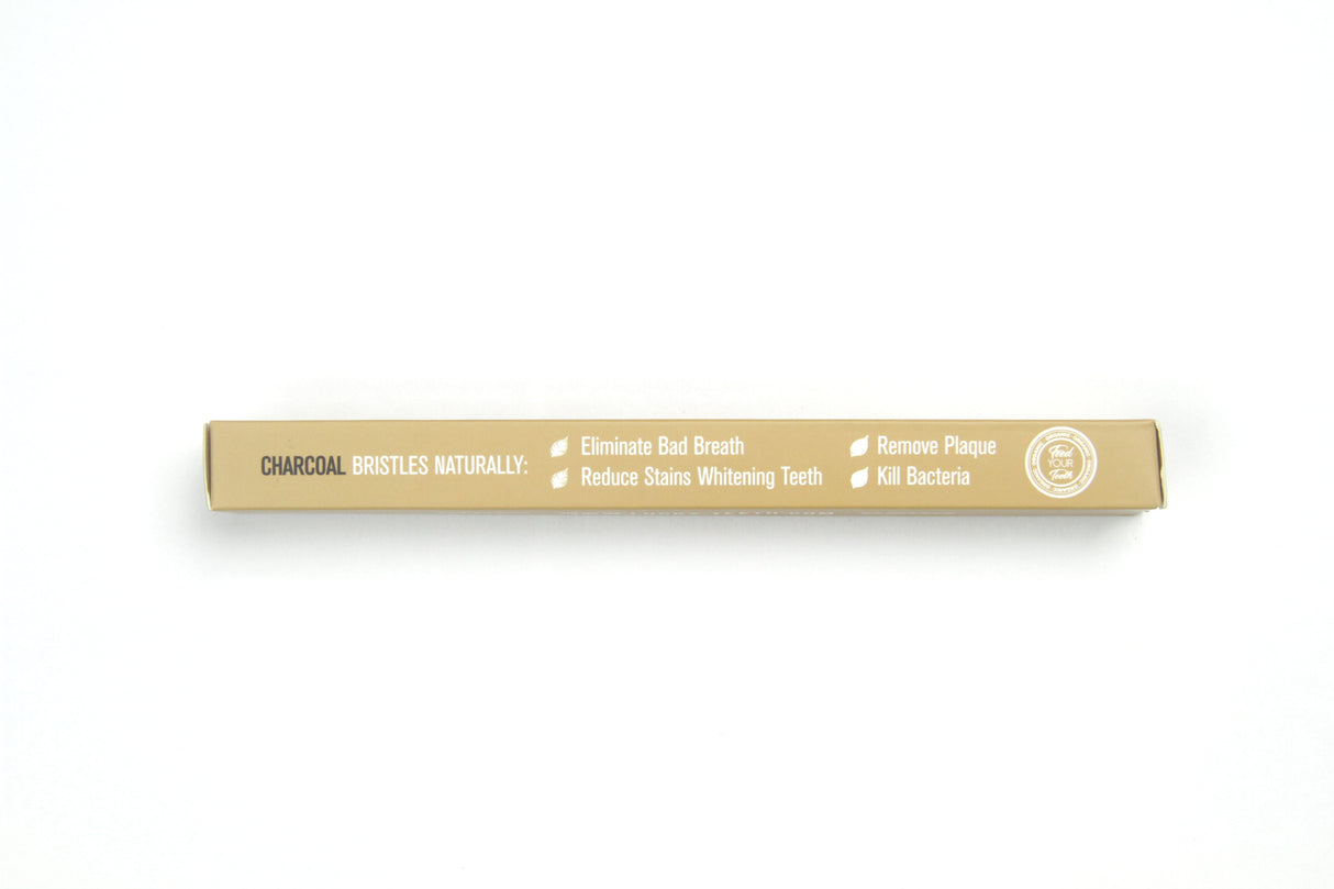 KIDS Bamboo Charcoal Toothbrush - Soft Bristles, BPA & Phthalates Free from Lucky Teeth