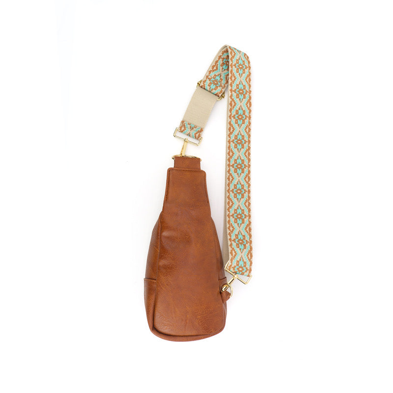 The Atlas | Zippered Sling Bag (Brown) - Pick Your Strap from Babs+Birdie