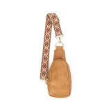 The Atlas | Zippered Sling Bag (Camel) - Pick Your Strap from Babs+Birdie