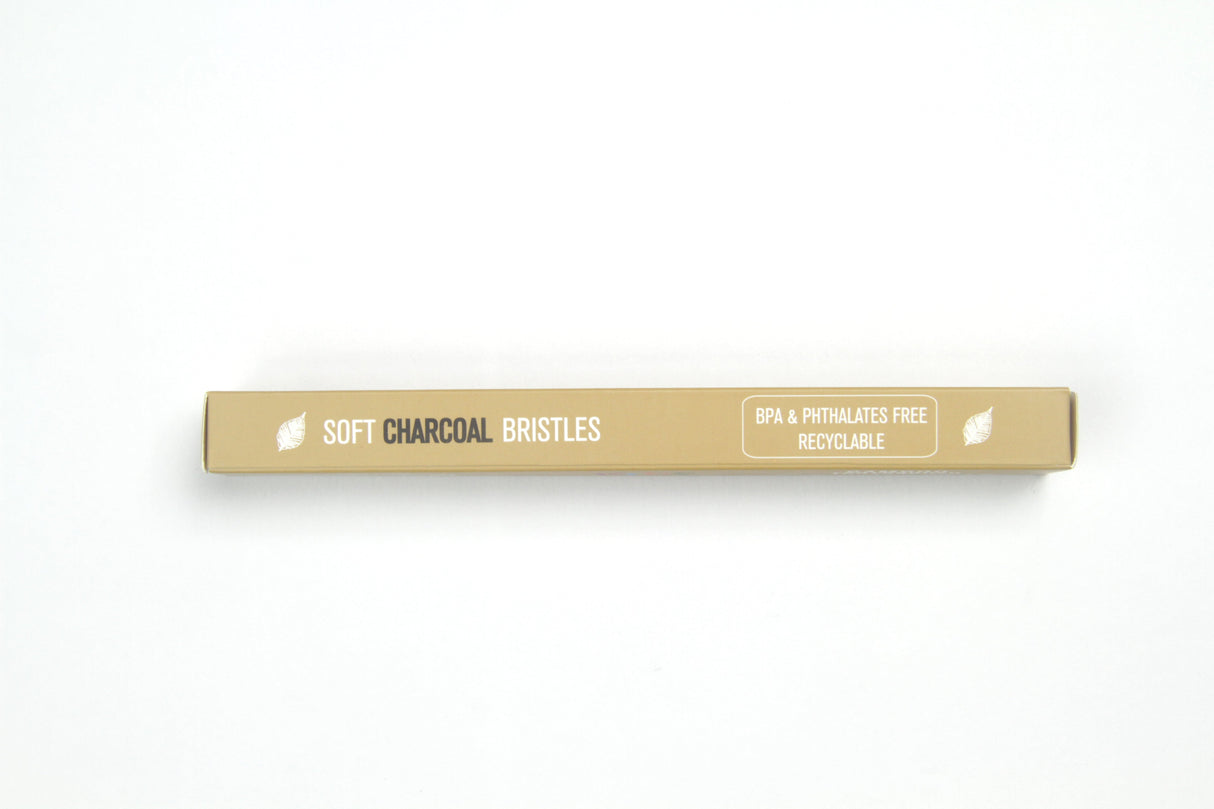 KIDS Bamboo Charcoal Toothbrush - Soft Bristles, BPA & Phthalates Free from Lucky Teeth
