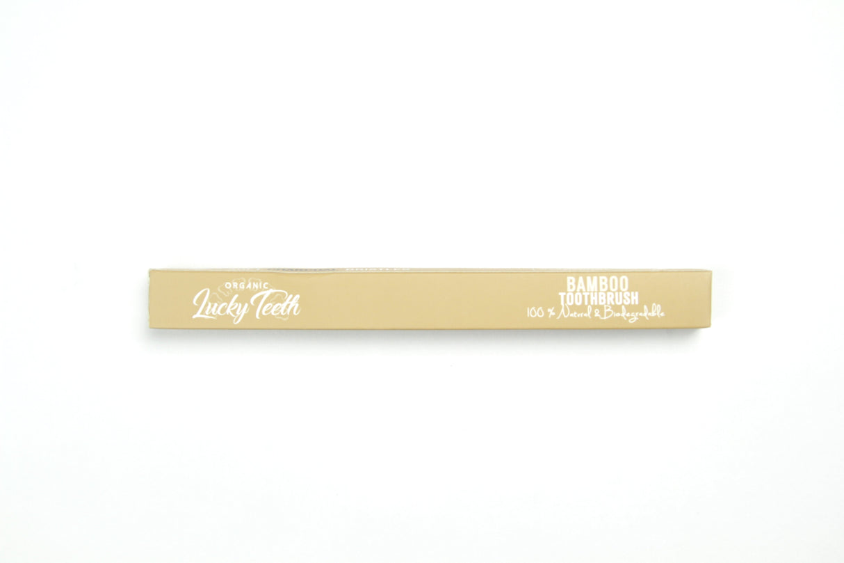 Bamboo Toothbrush With Charcoal Bristles - Soft Bristles, BPA and Phthalates Free from Lucky Teeth