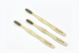 Bamboo Toothbrush With Charcoal Bristles - Soft Bristles, BPA and Phthalates Free from Lucky Teeth