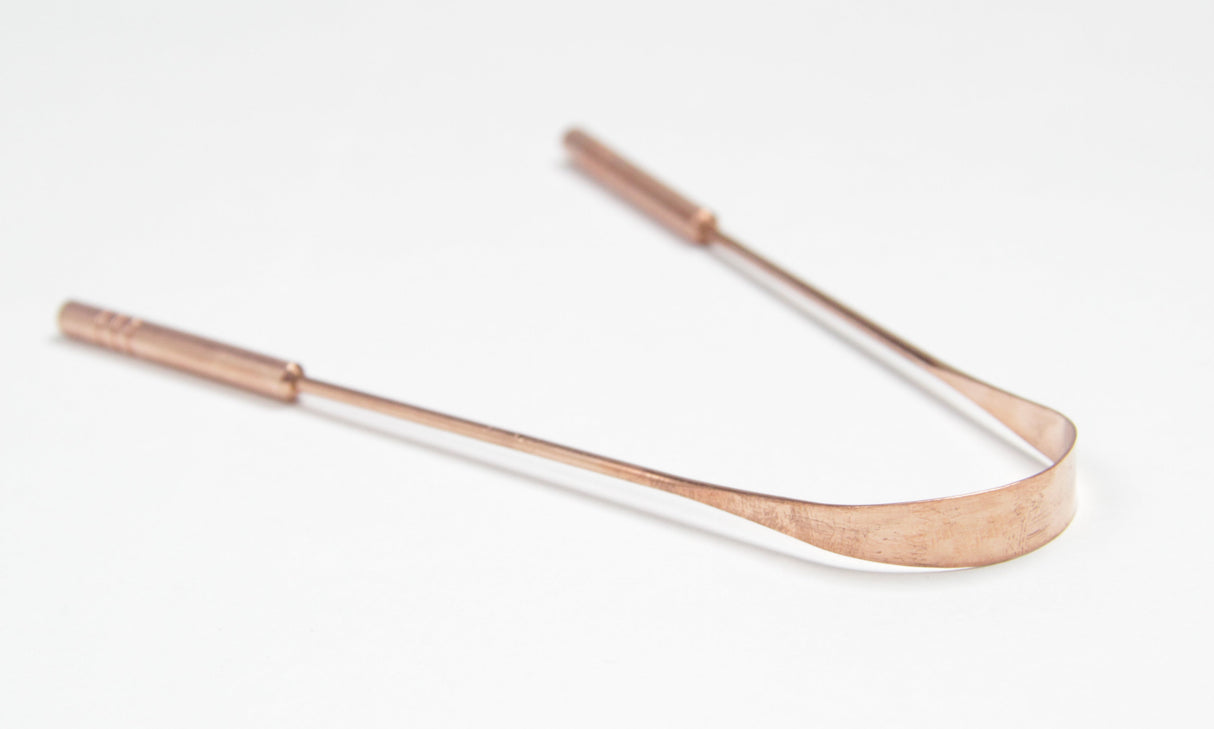 Pure Copper Tongue Scraper - 100% Pure Copper Tongue Cleaner from Lucky Teeth