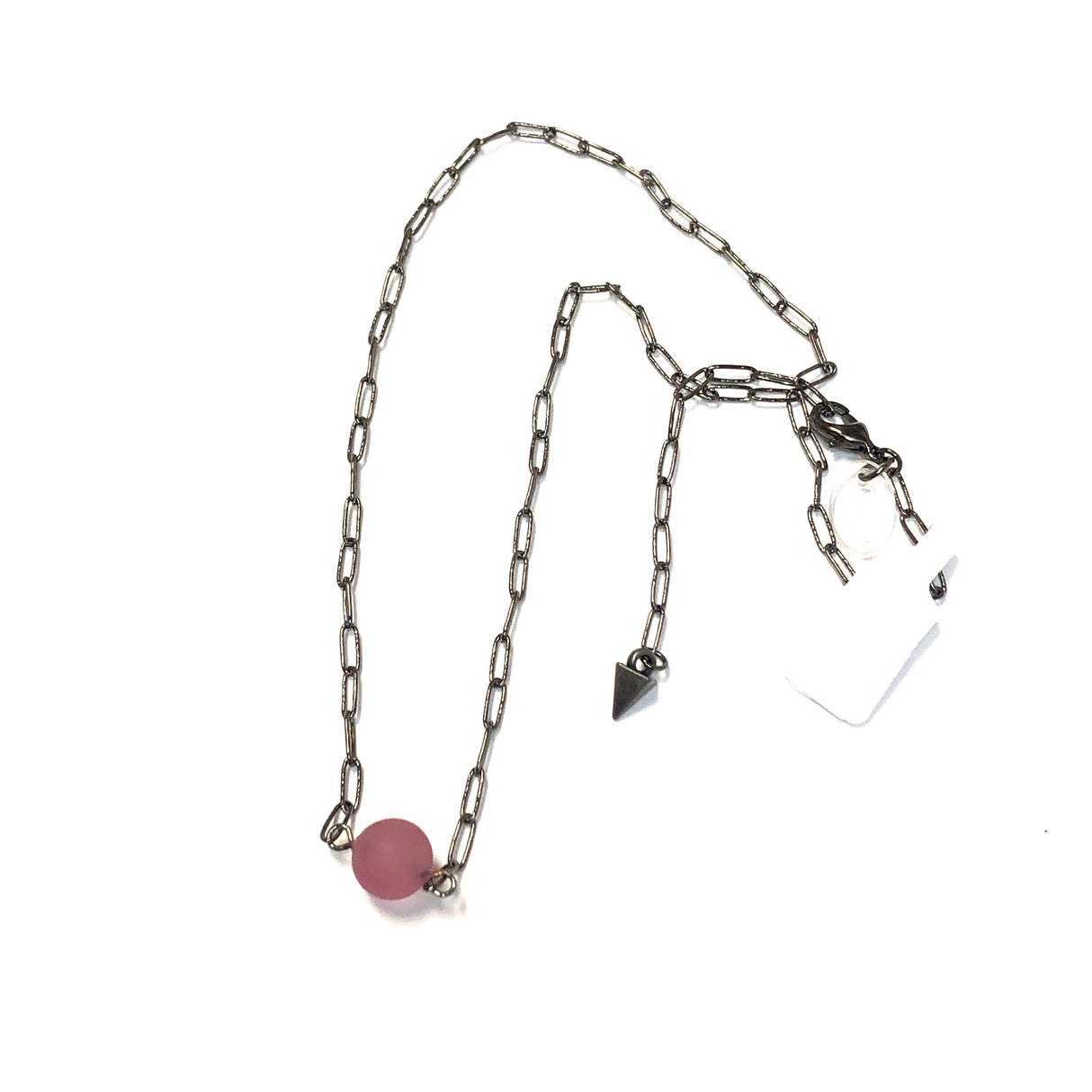 Amethyst Frosted Bauble Paperclip Necklace from Leetie Lovendale