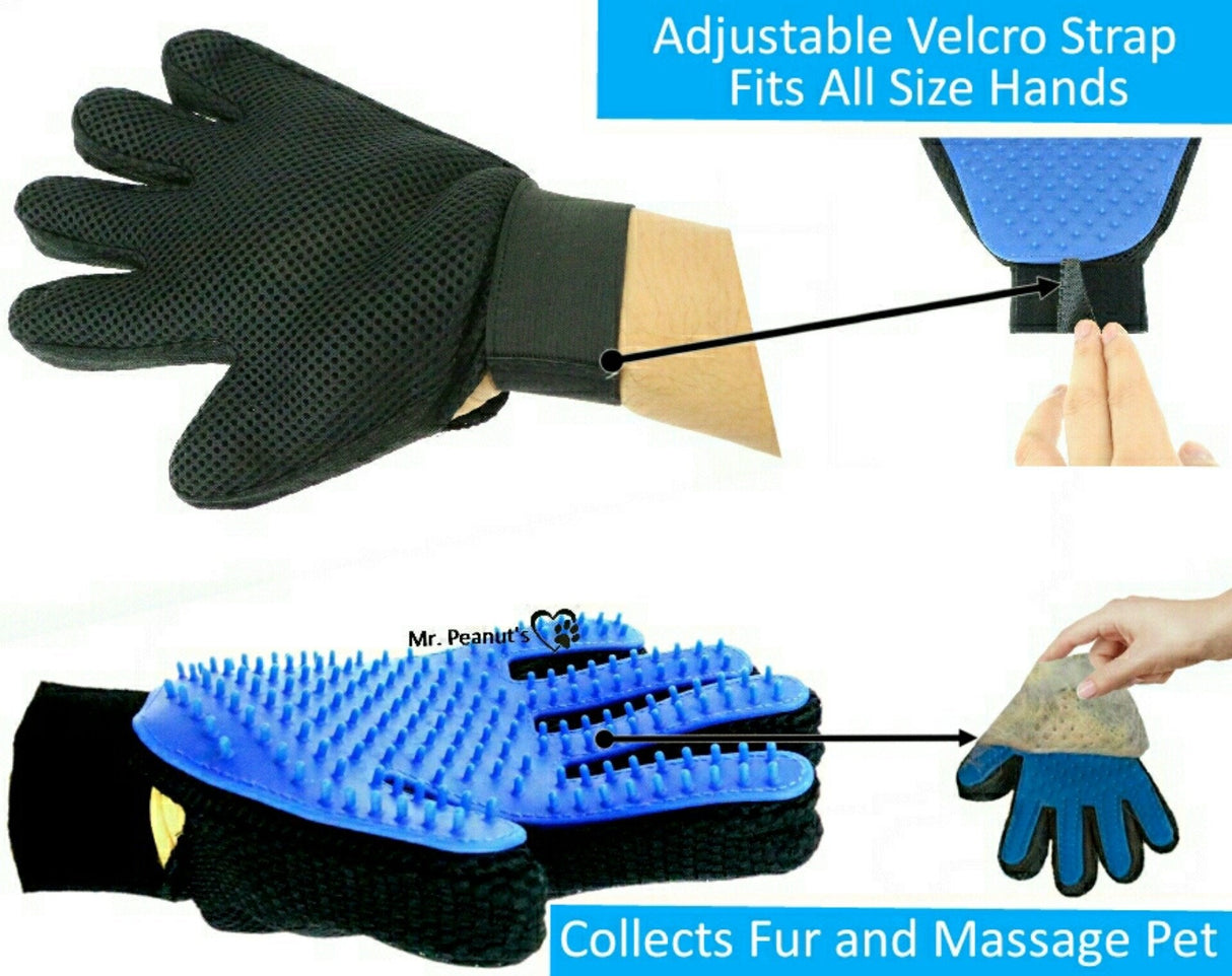 Mr. Peanut's 2 Pak HanD 259 Silicone Pins Pet Grooming Gloves from Mr. Peanut's Pet Carriers