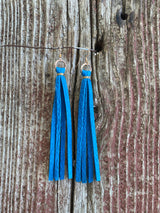 14112 Leather Tassel Earrings