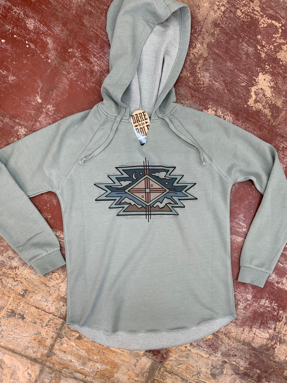 1582 Aztec Clouds Hooded Sweatshirt from J.Forks Designs