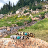 Moon Phases Cuff Bracelet | Turquoise from Hiouchi Jewels