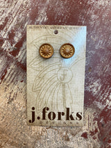 15811 Leather Stud Earrings