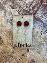 15811 Leather Stud Earrings