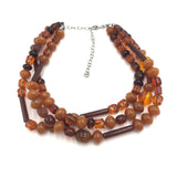 Amber & Tortoise Beaded Morgan Necklace from Leetie Lovendale
