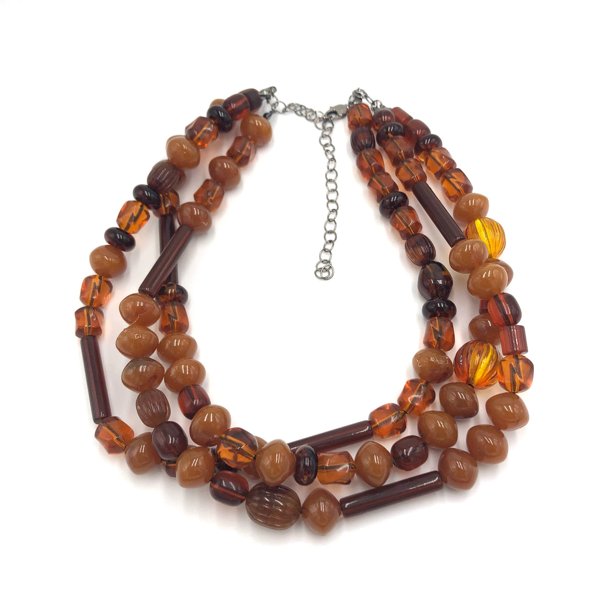Amber & Tortoise Beaded Morgan Necklace from Leetie Lovendale
