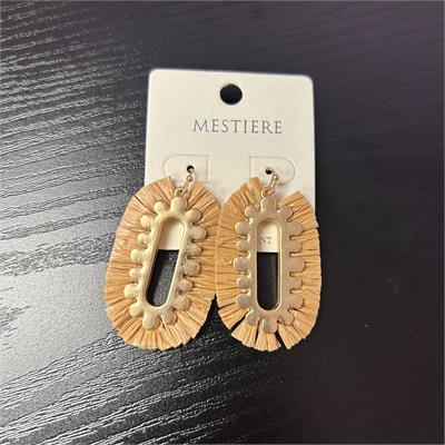 Straw Hoop Earrings through MARKET