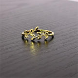 Olive Leaf Open Band Ring through MARKET
