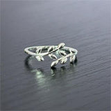 Olive Leaf Open Band Ring through MARKET