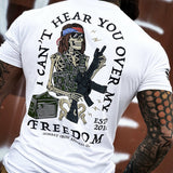 I Can't Hear You Over My Freedom AR Guitar Men's T-Shirt From Combat Iron Apparel