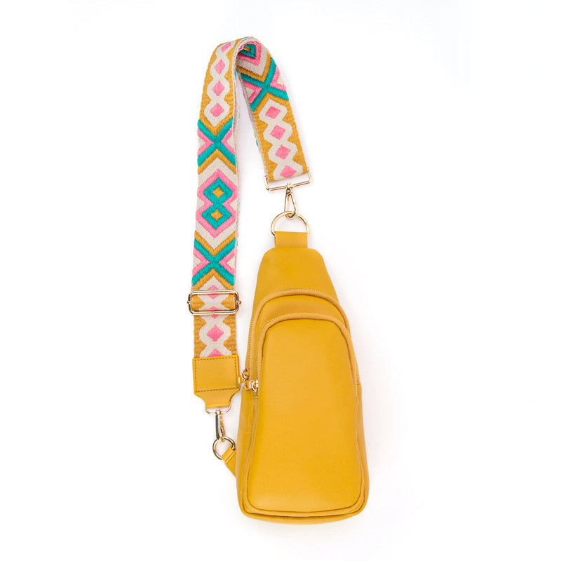 The Arden Sling Bag with Guitar Strap | Mustard from Babs+Birdie