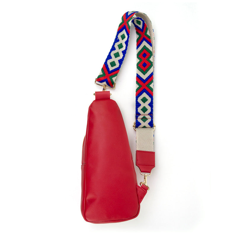 The Arden Sling Bag with Guitar Strap | Red from Babs+Birdie