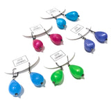 Aqua Blue Aura Glow Nola Earrings from Leetie Lovendale