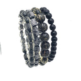 Black & Bling Stack & Stretch Bracelets Set from Leetie Lovendale