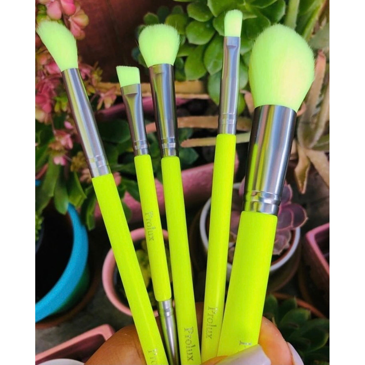 Deluxe Neon Brush Set | Makeup Brush Set From Prolux Cosmetics
