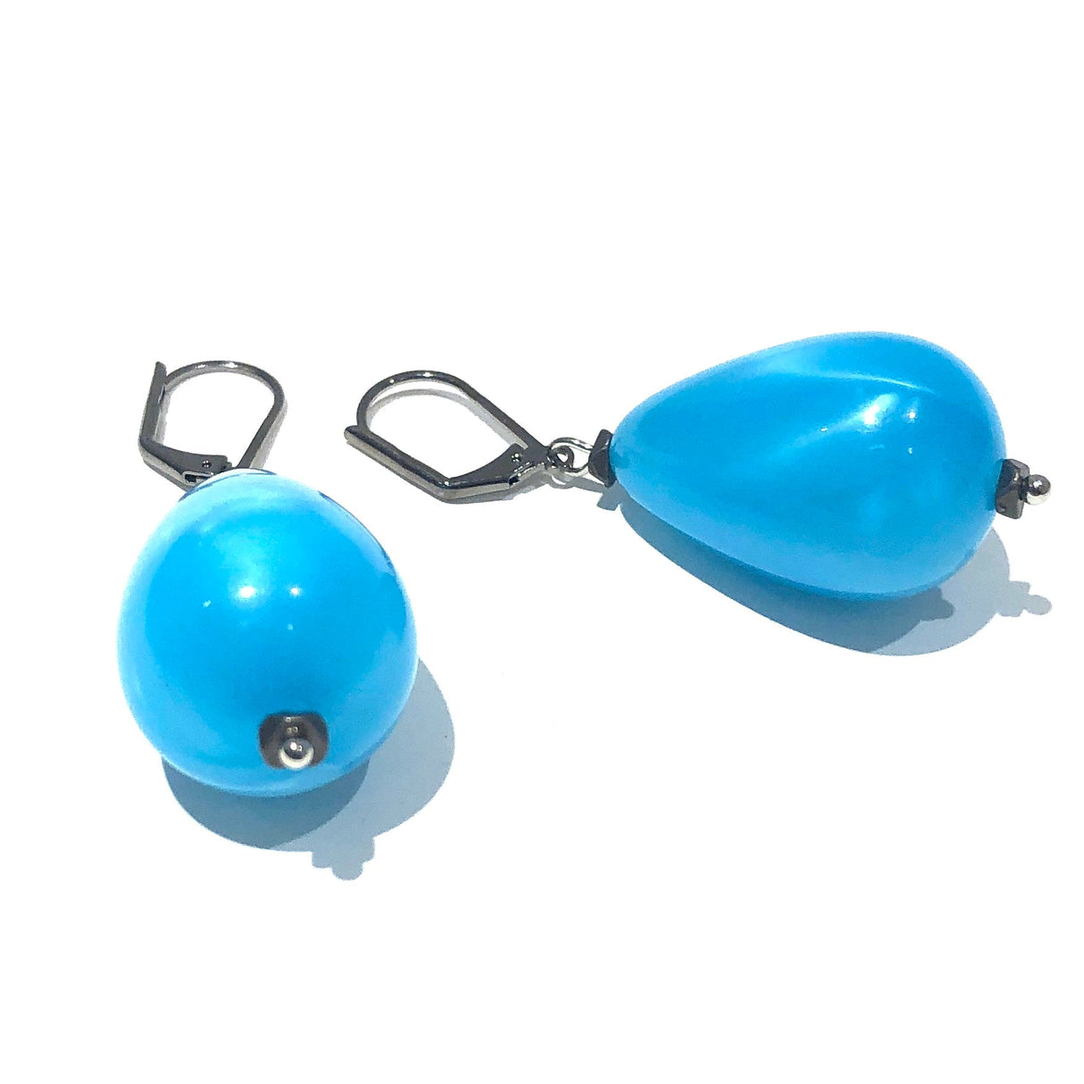 Aqua Blue Aura Glow Nola Earrings from Leetie Lovendale