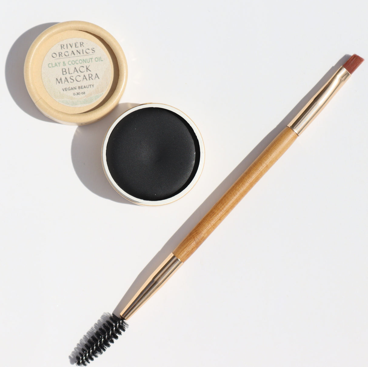 Eco-Friendly Double-Sided Bare Wood Brow & Mascara Brush From River Organics