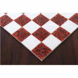 Borderless Marble Stone Luxury Chess Board 18'' - Red and White  From Royal Chess Mall