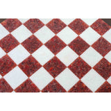 Borderless Marble Stone Luxury Chess Board 18'' - Red and White  From Royal Chess Mall