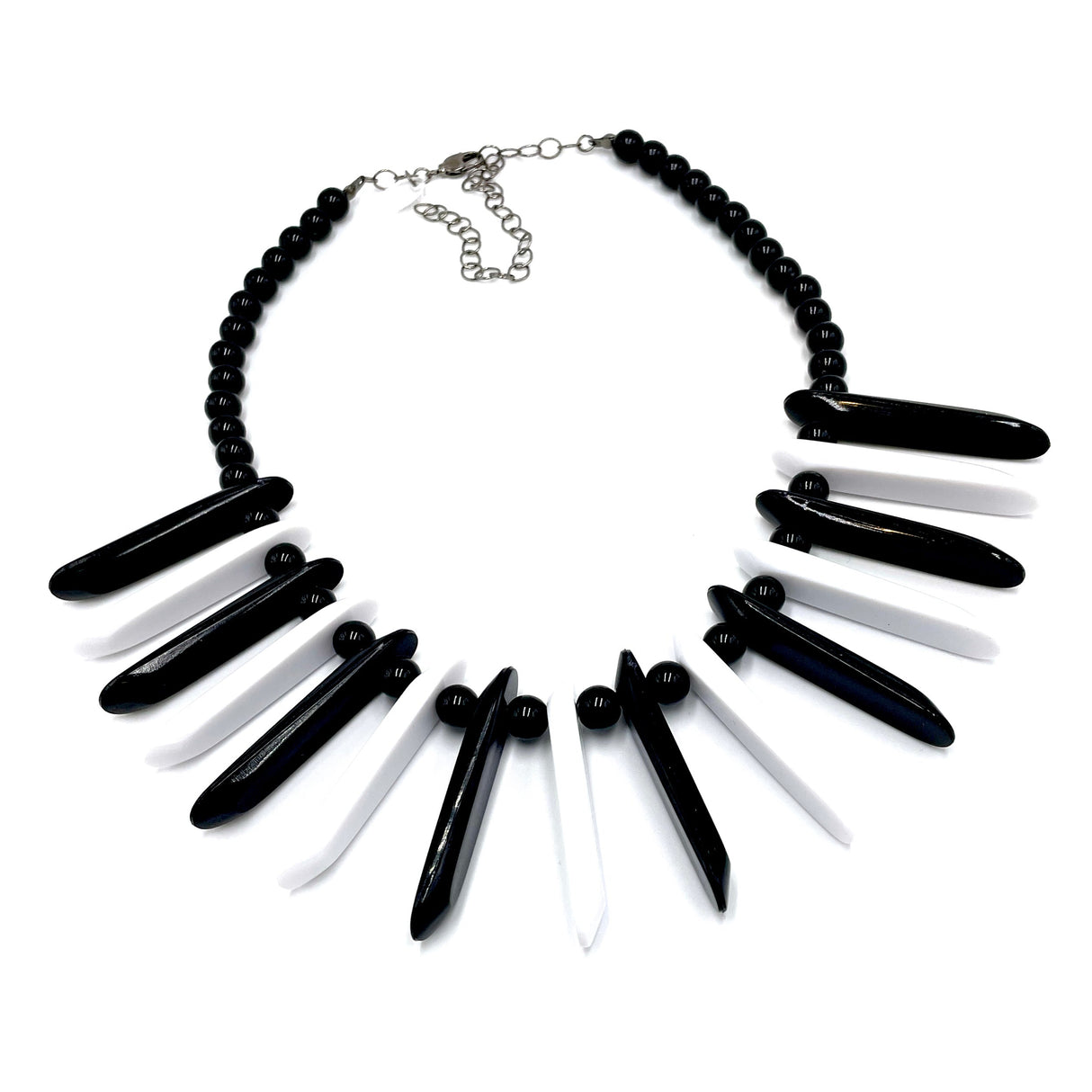 Black & White Collar Marco Necklace from Leetie Lovendale