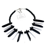 Black & White Collar Marco Necklace from Leetie Lovendale