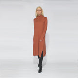 Turtle neck dress long sleeve with side slits from EBRU Home