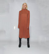 Turtle neck dress long sleeve with side slits from EBRU Home
