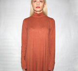 Turtle neck dress long sleeve with side slits from EBRU Home